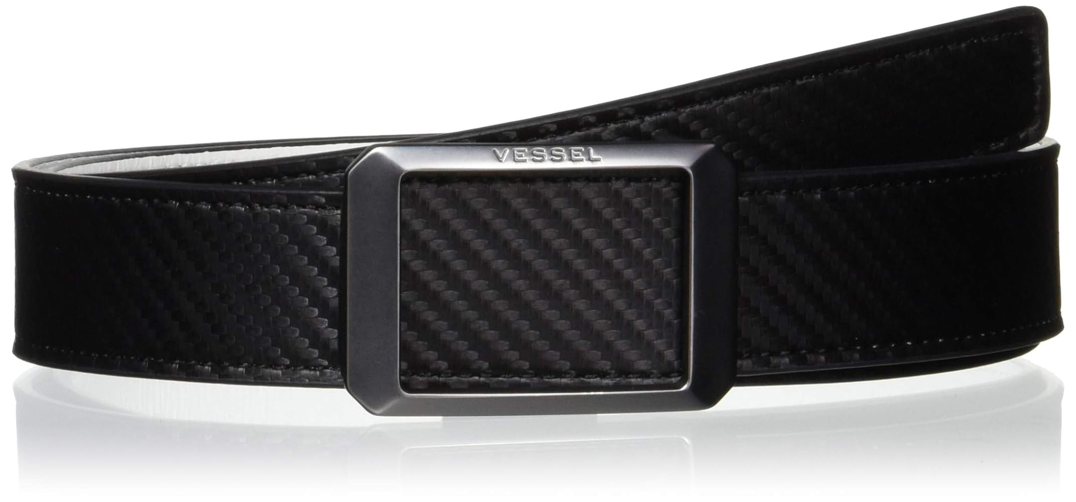 Amazon | [ベゼル] ベルト VESSE BET SQUARE REVERSIBE GUNMETA